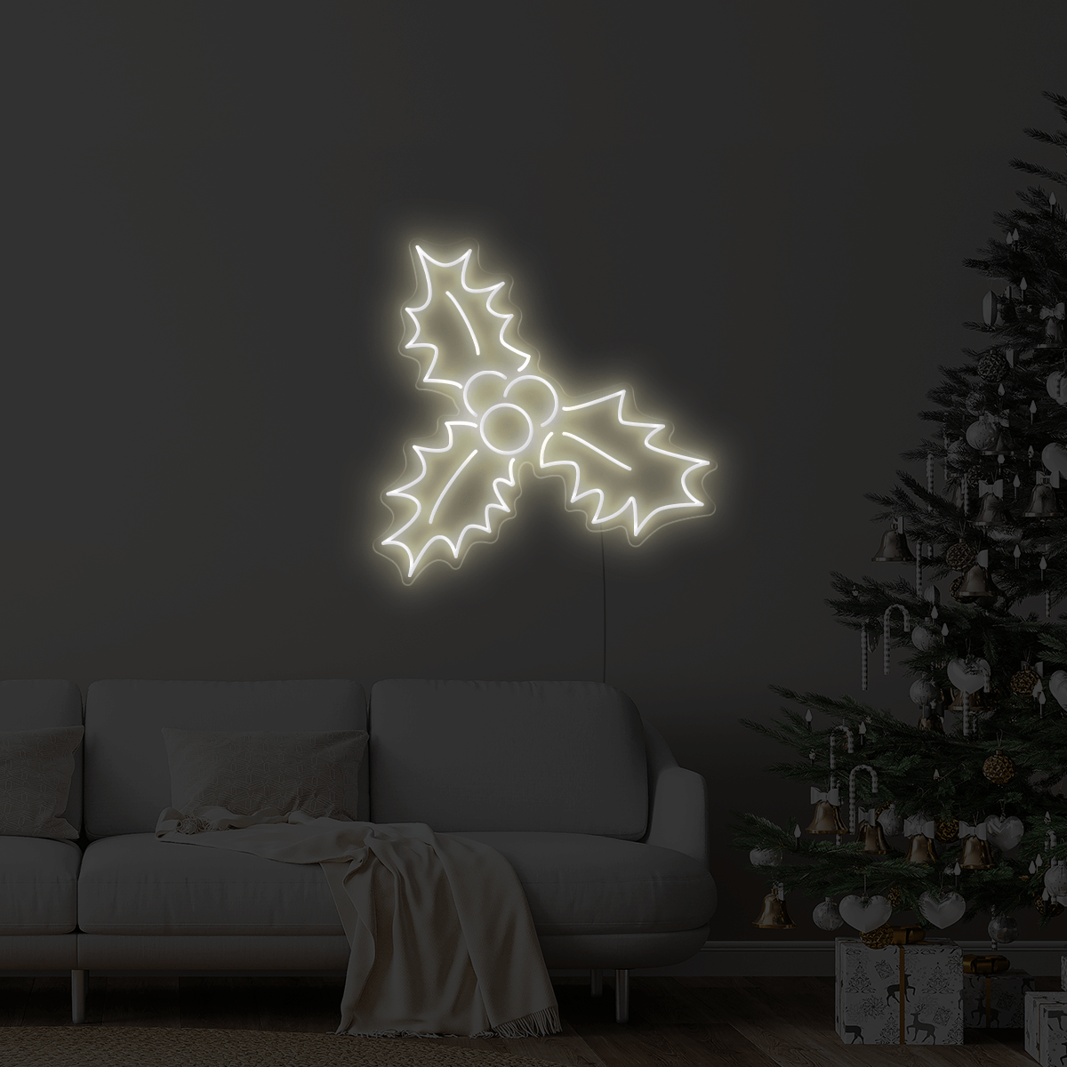 Christmas Holly LED Neon Sign