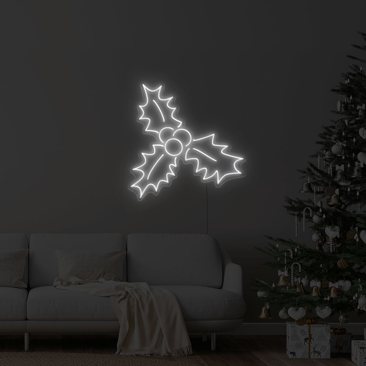 Christmas Holly LED Neon Sign