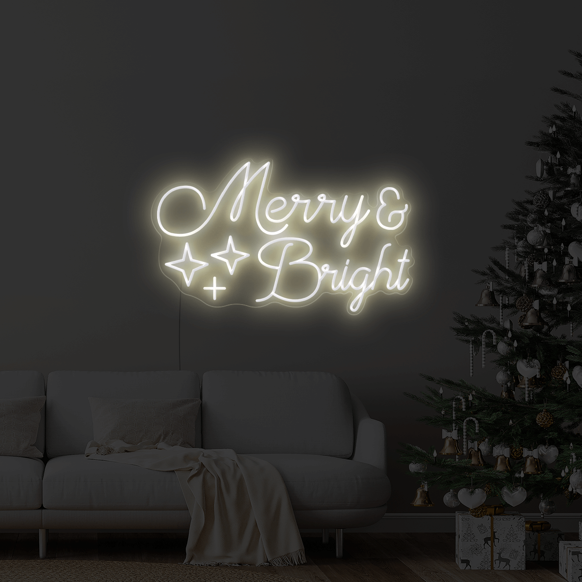 Christmas Merry & Bright LED Neon Sign