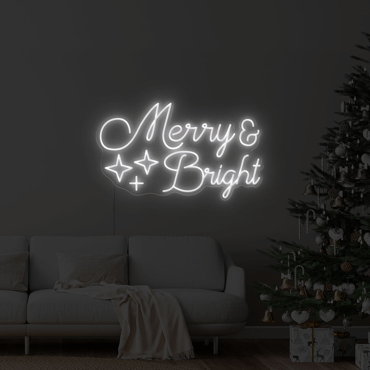 Christmas Merry & Bright LED Neon Sign