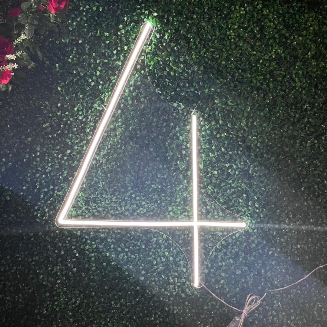 Numbers 0 - 9 Single Line Neon