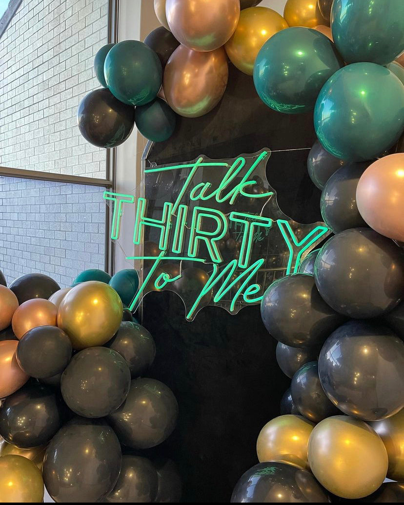 Talk Thirty to Me Neon Sign