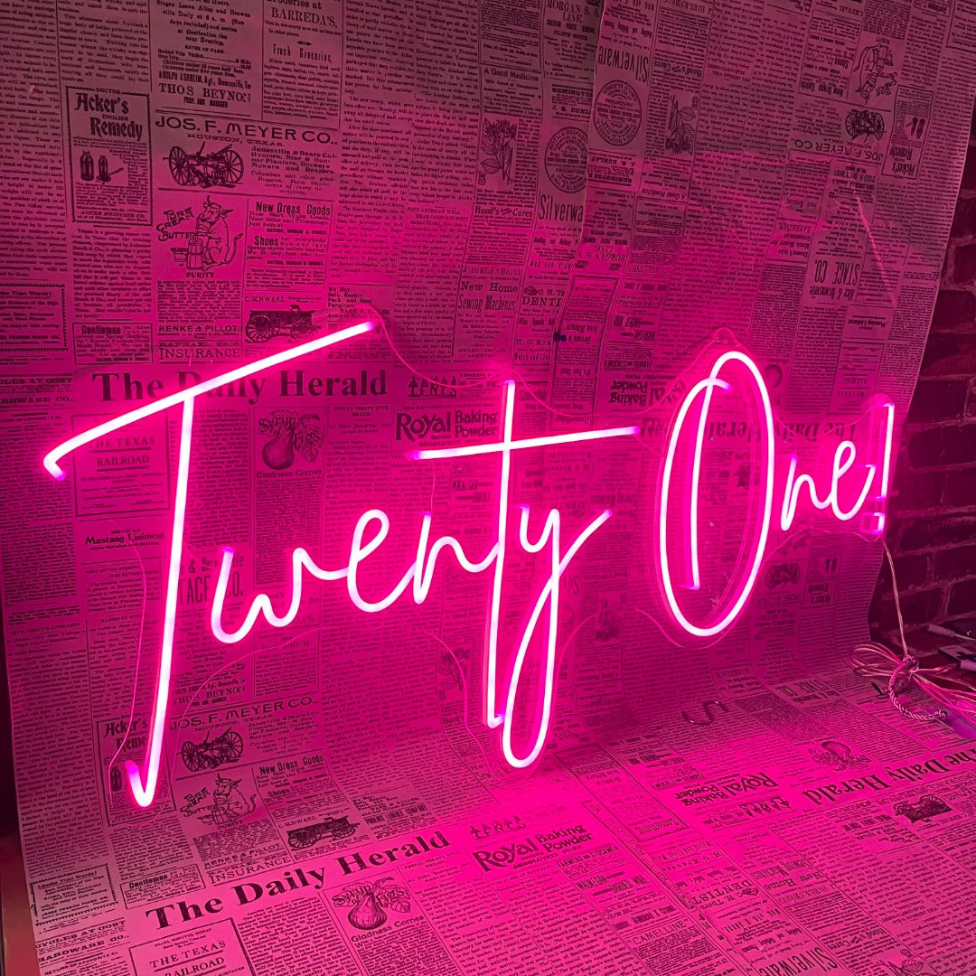 Twenty One! Neon Sign