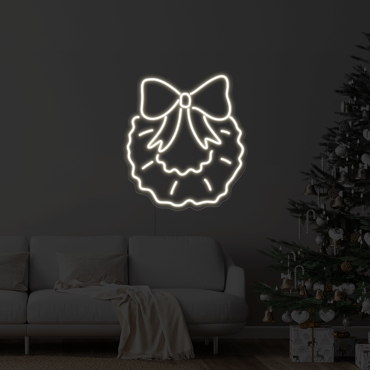 Christmas Wreath LED Neon Sign