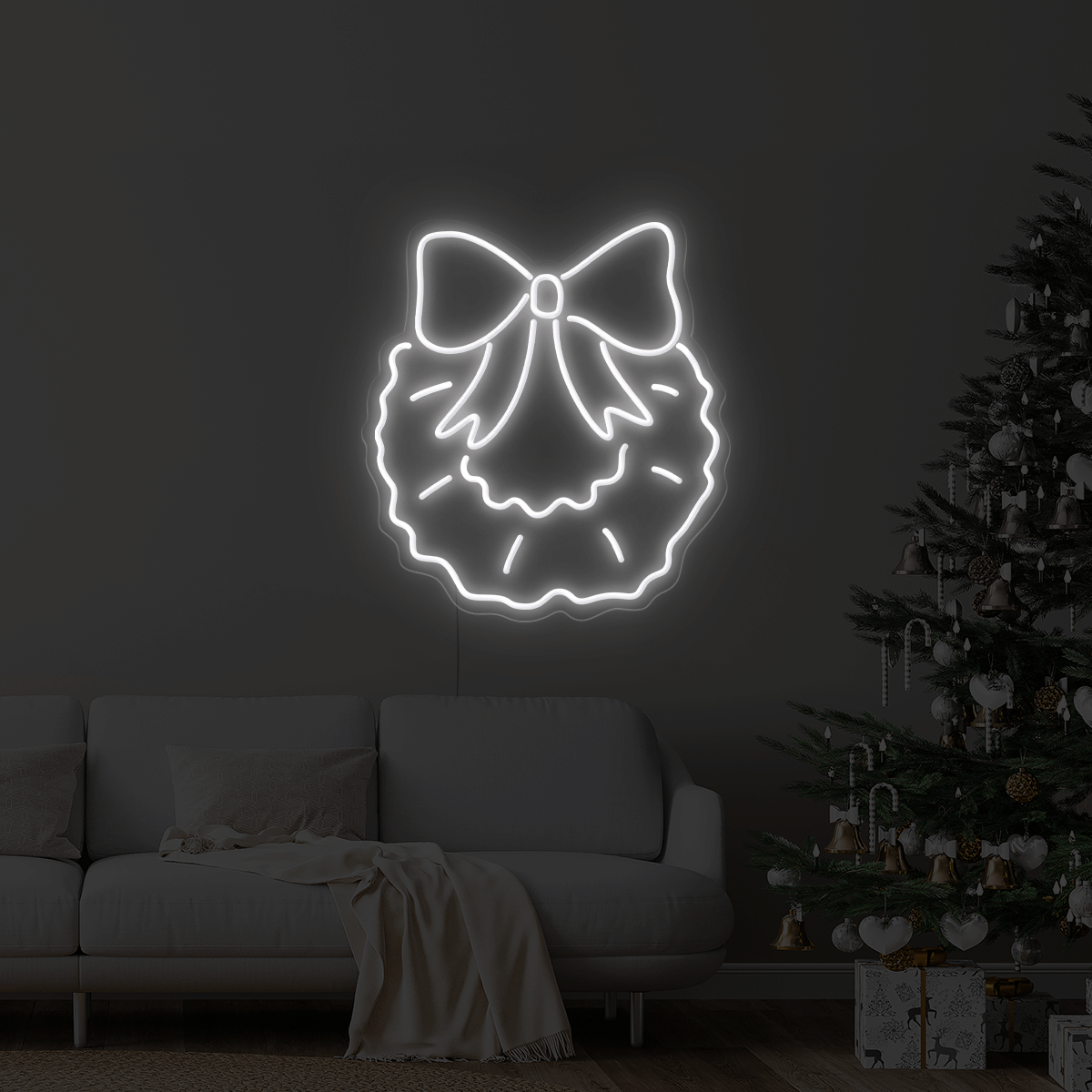 Christmas Wreath LED Neon Sign