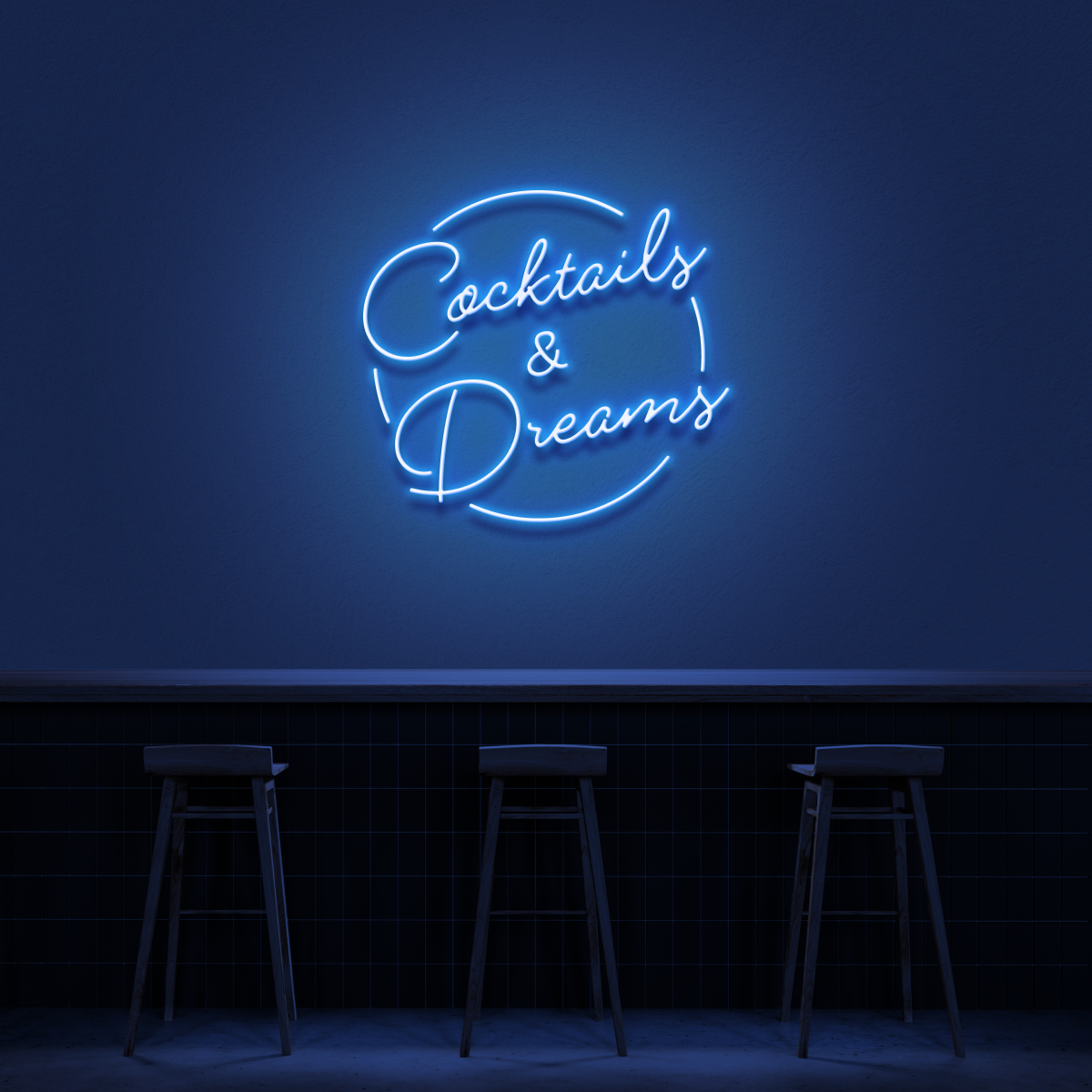 'Cocktails & Dreams' Neon Sign (Style 2)