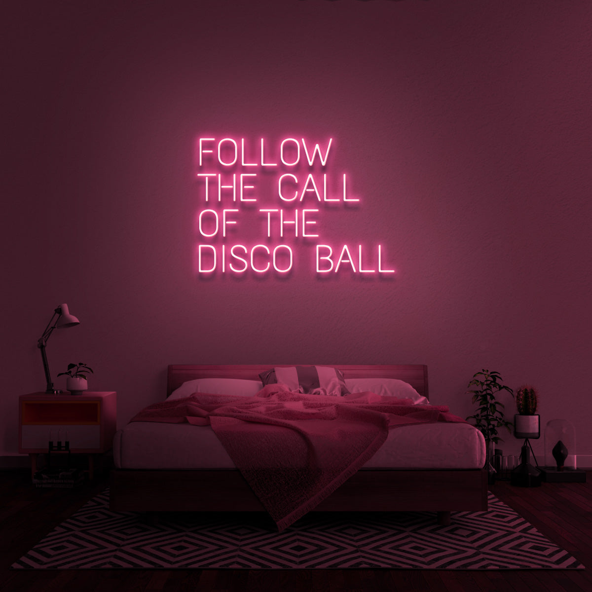 'Follow The Call Of The Disco Ball' Neon Sign