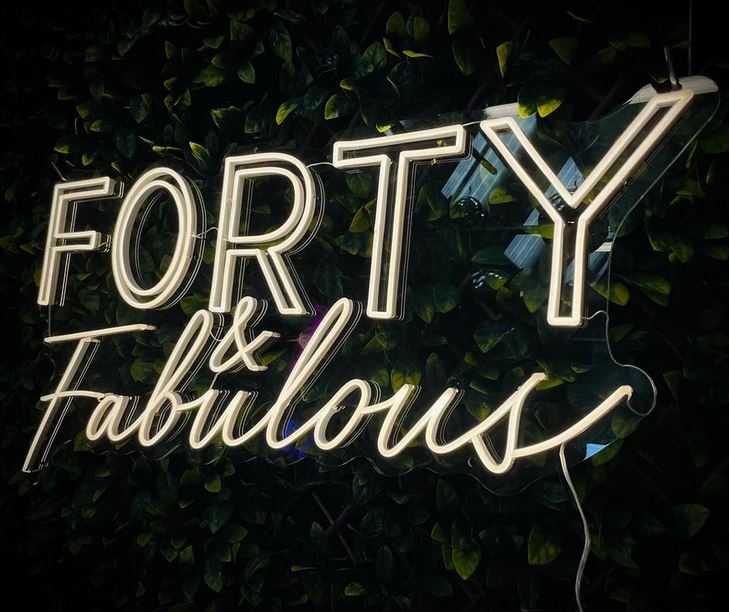 Forty & Fabulous Neon Sign