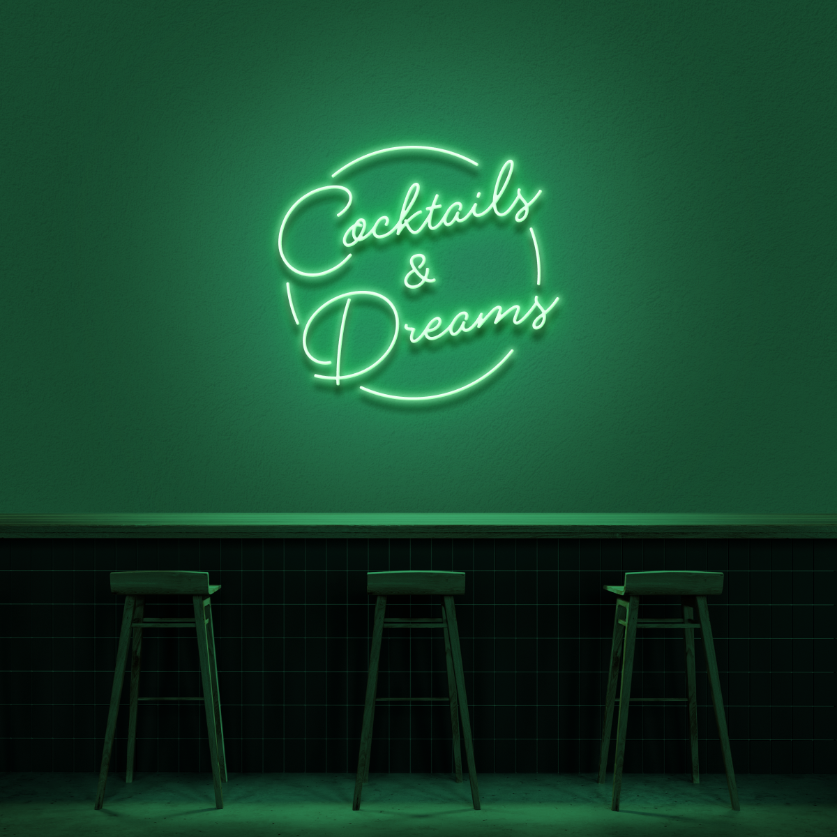 'Cocktails & Dreams' Neon Sign (Style 2)