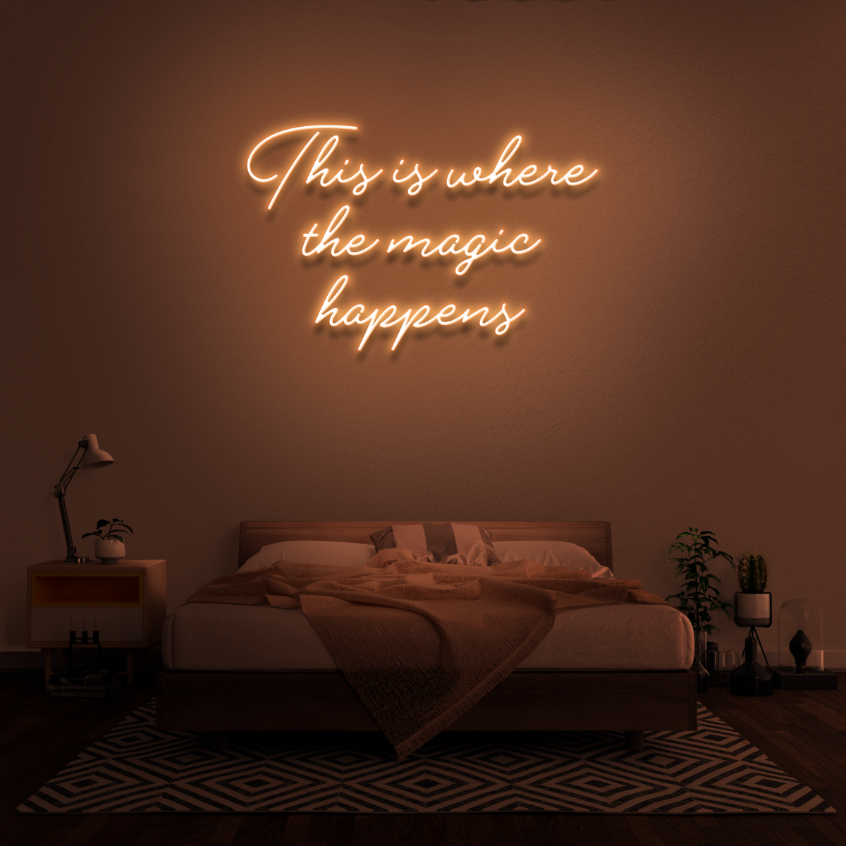 'This Is Where The Magic Happens' Neon Sign