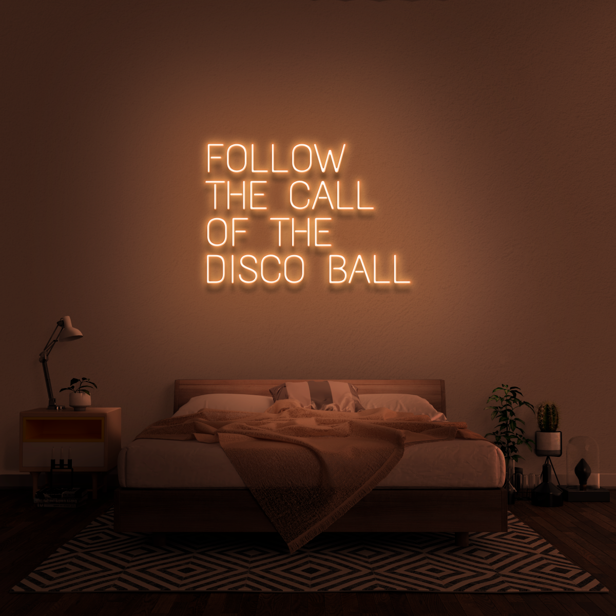'Follow The Call Of The Disco Ball' Neon Sign