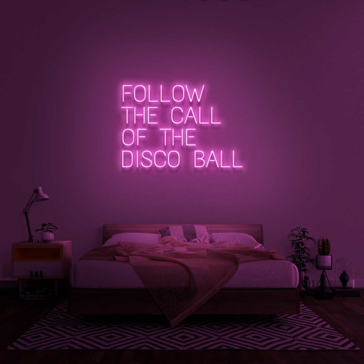 'Follow The Call Of The Disco Ball' Neon Sign