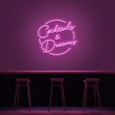 'Cocktails & Dreams' Neon Sign (Style 2)