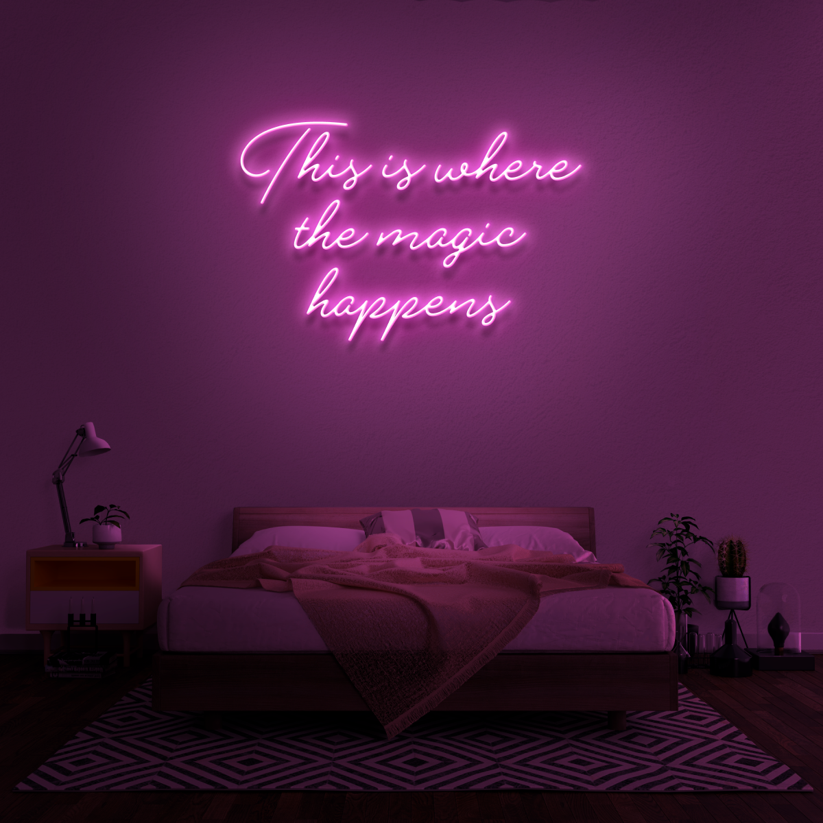 'This Is Where The Magic Happens' Neon Sign