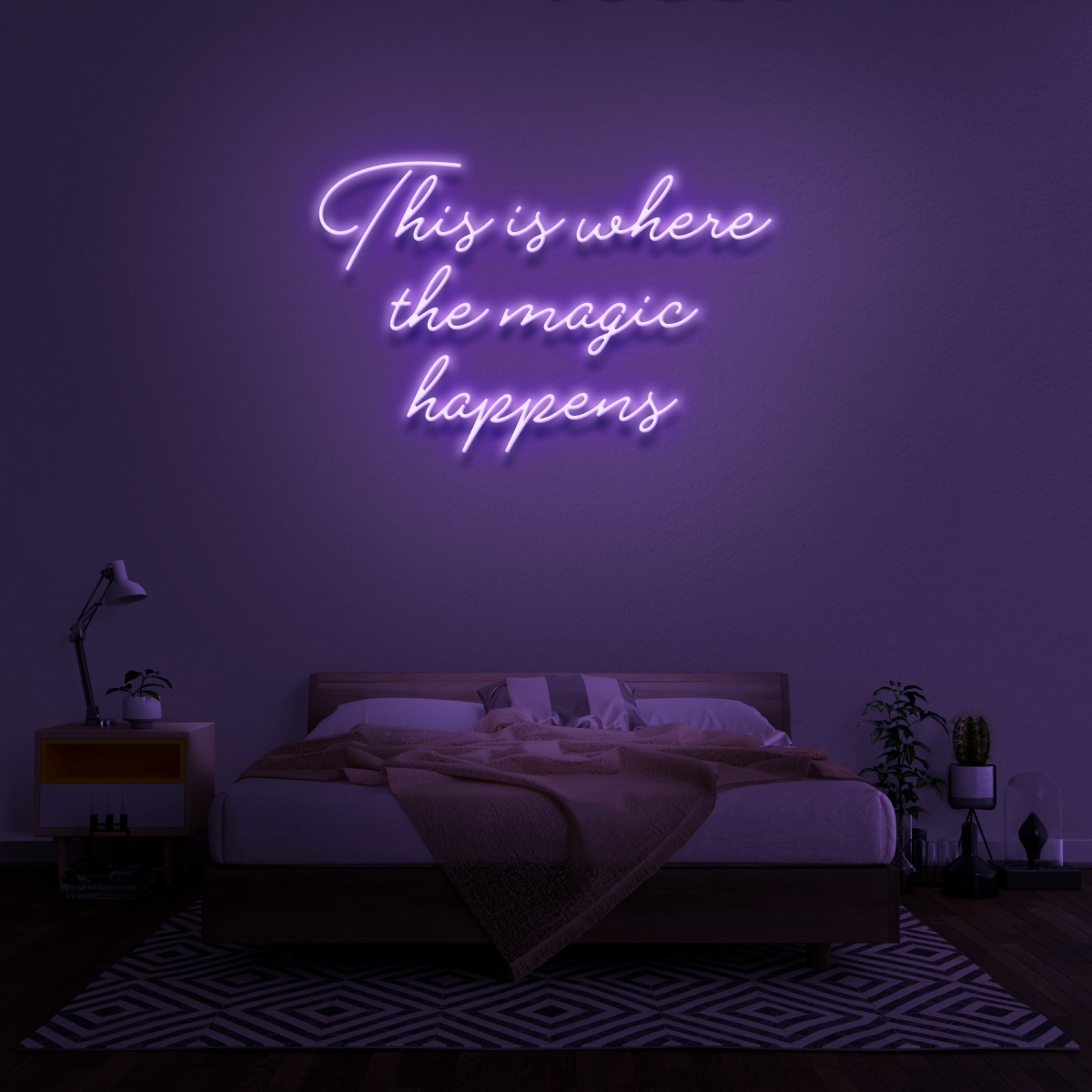 'This Is Where The Magic Happens' Neon Sign
