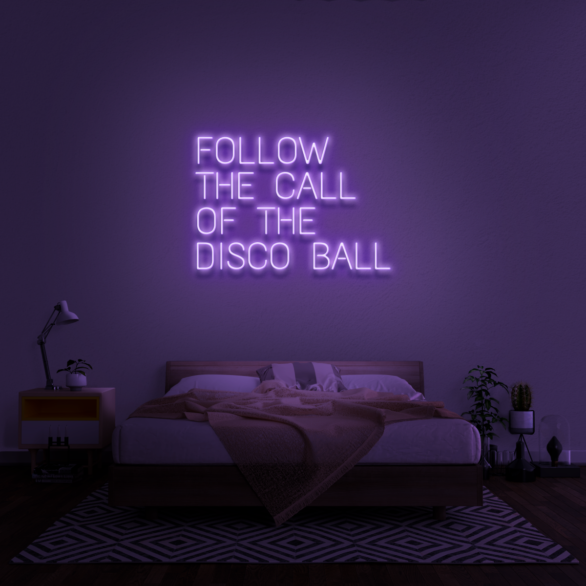 'Follow The Call Of The Disco Ball' Neon Sign