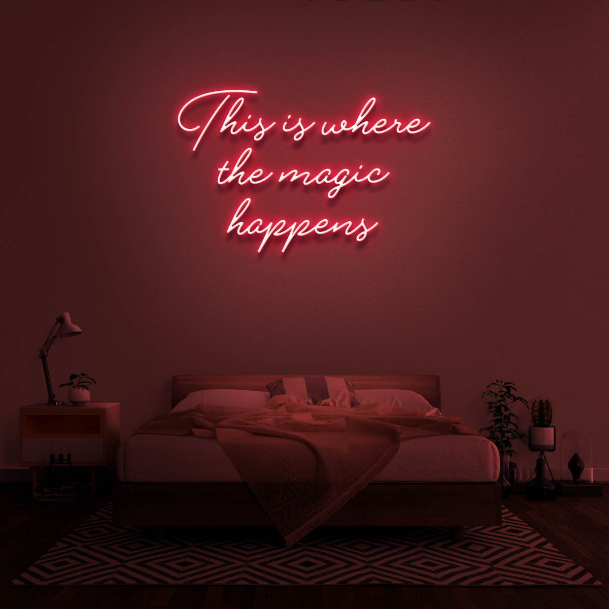 'This Is Where The Magic Happens' Neon Sign