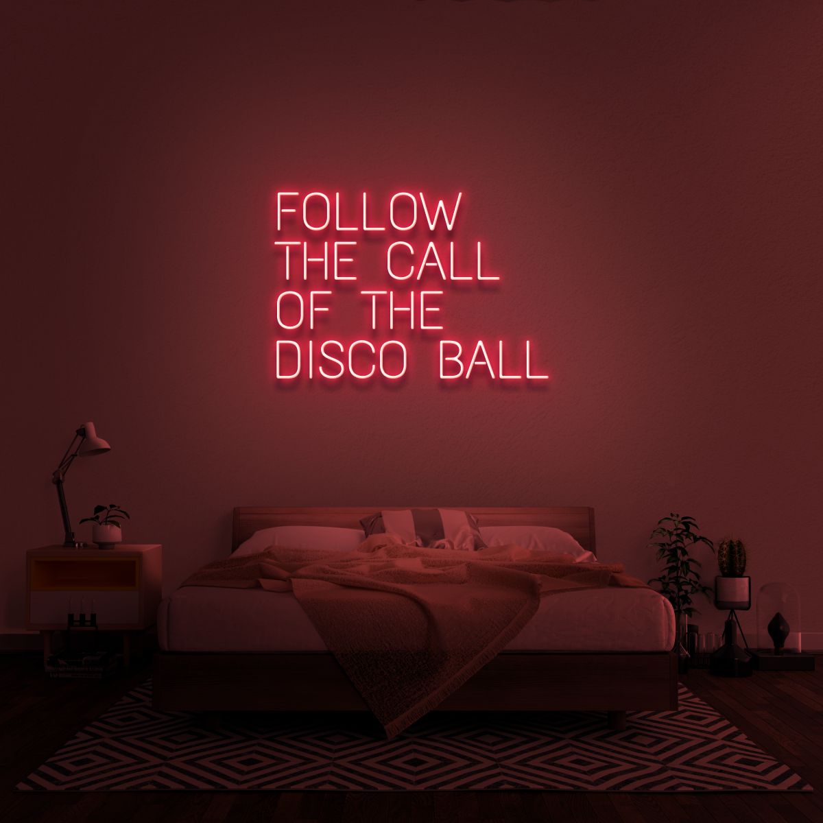 'Follow The Call Of The Disco Ball' Neon Sign