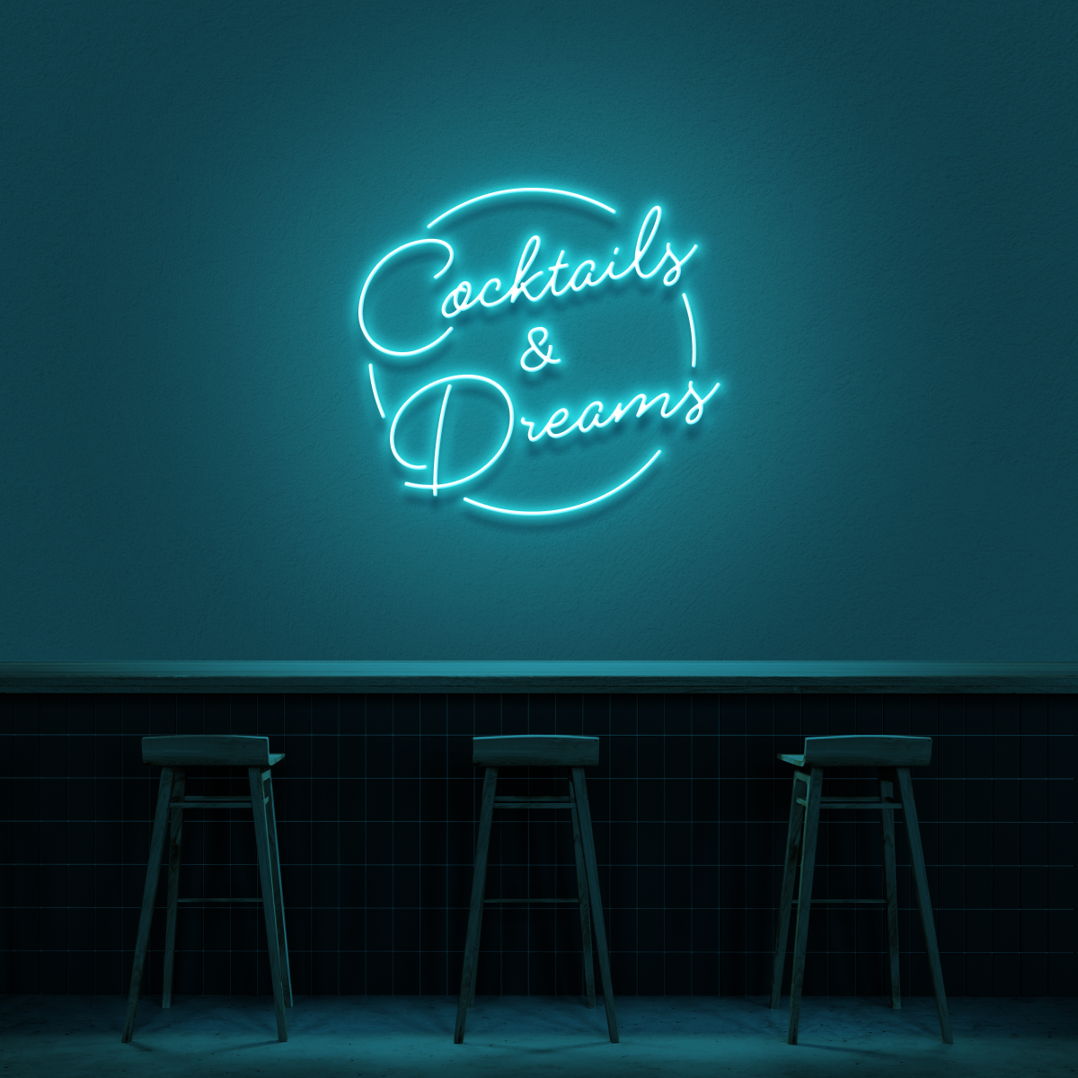 'Cocktails & Dreams' Neon Sign (Style 2)
