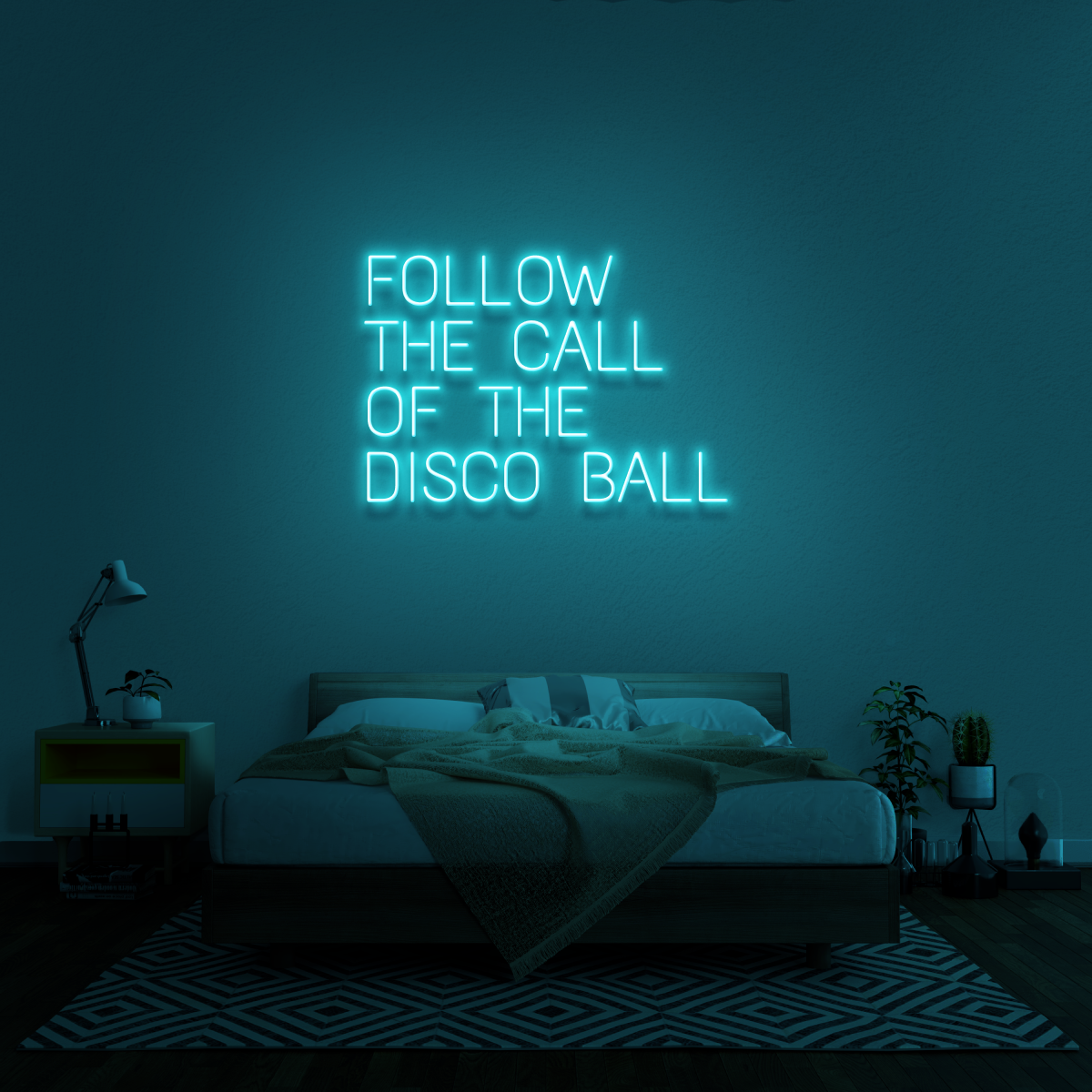 'Follow The Call Of The Disco Ball' Neon Sign