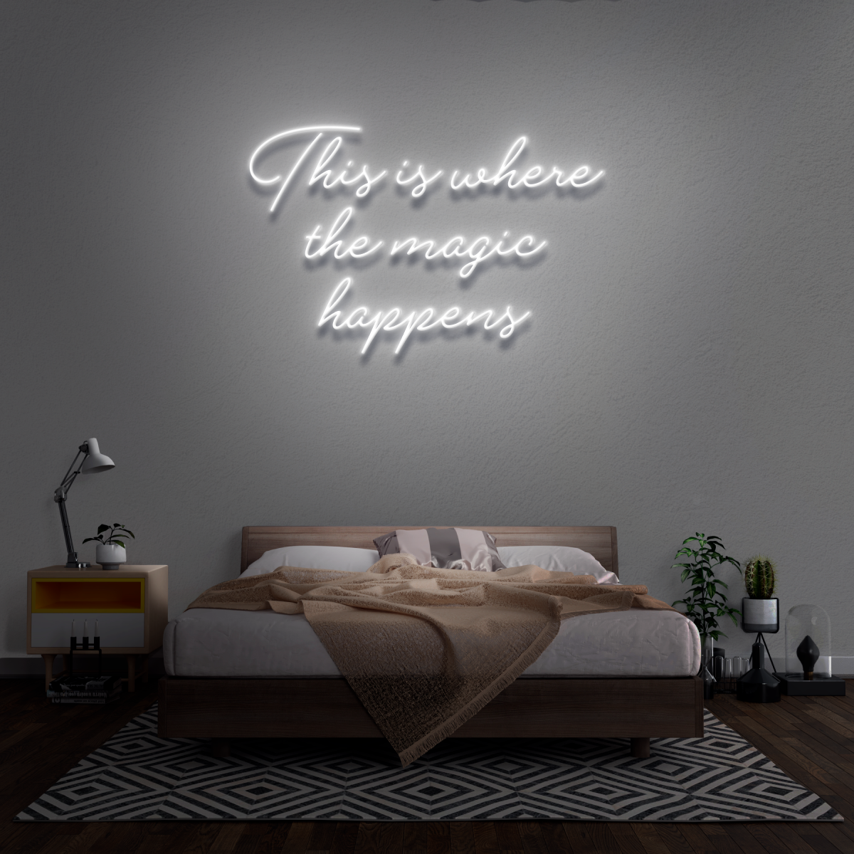 'This Is Where The Magic Happens' Neon Sign