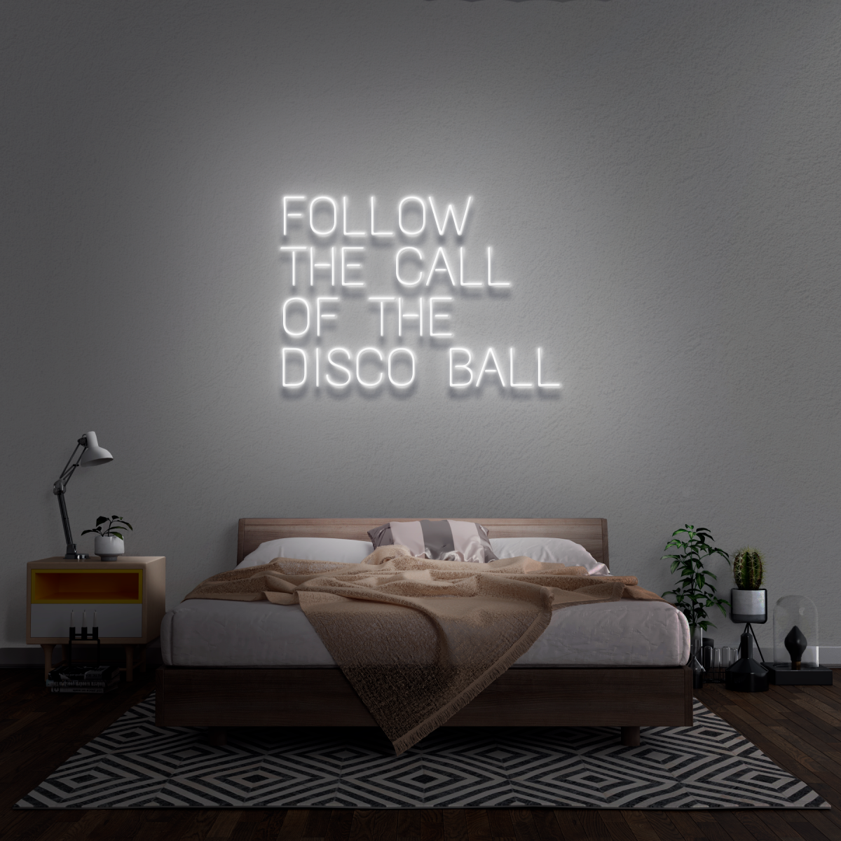 'Follow The Call Of The Disco Ball' Neon Sign