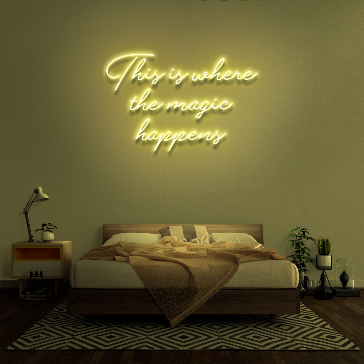 'This Is Where The Magic Happens' Neon Sign