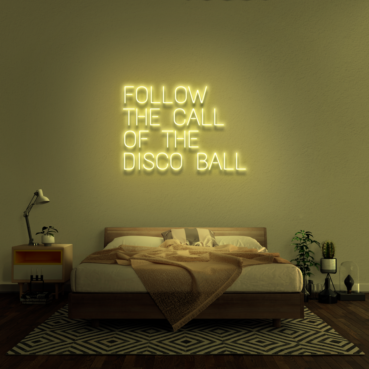 'Follow The Call Of The Disco Ball' Neon Sign