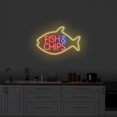 'Fish & Chips' Neon Sign