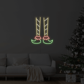 Christmas Elf Feet LED Neon Sign