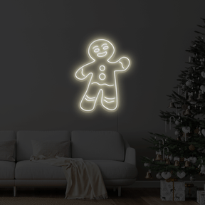 Christmas Gingerbread Man LED Neon Sign
