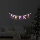 Merry Banner LED Neon Sign