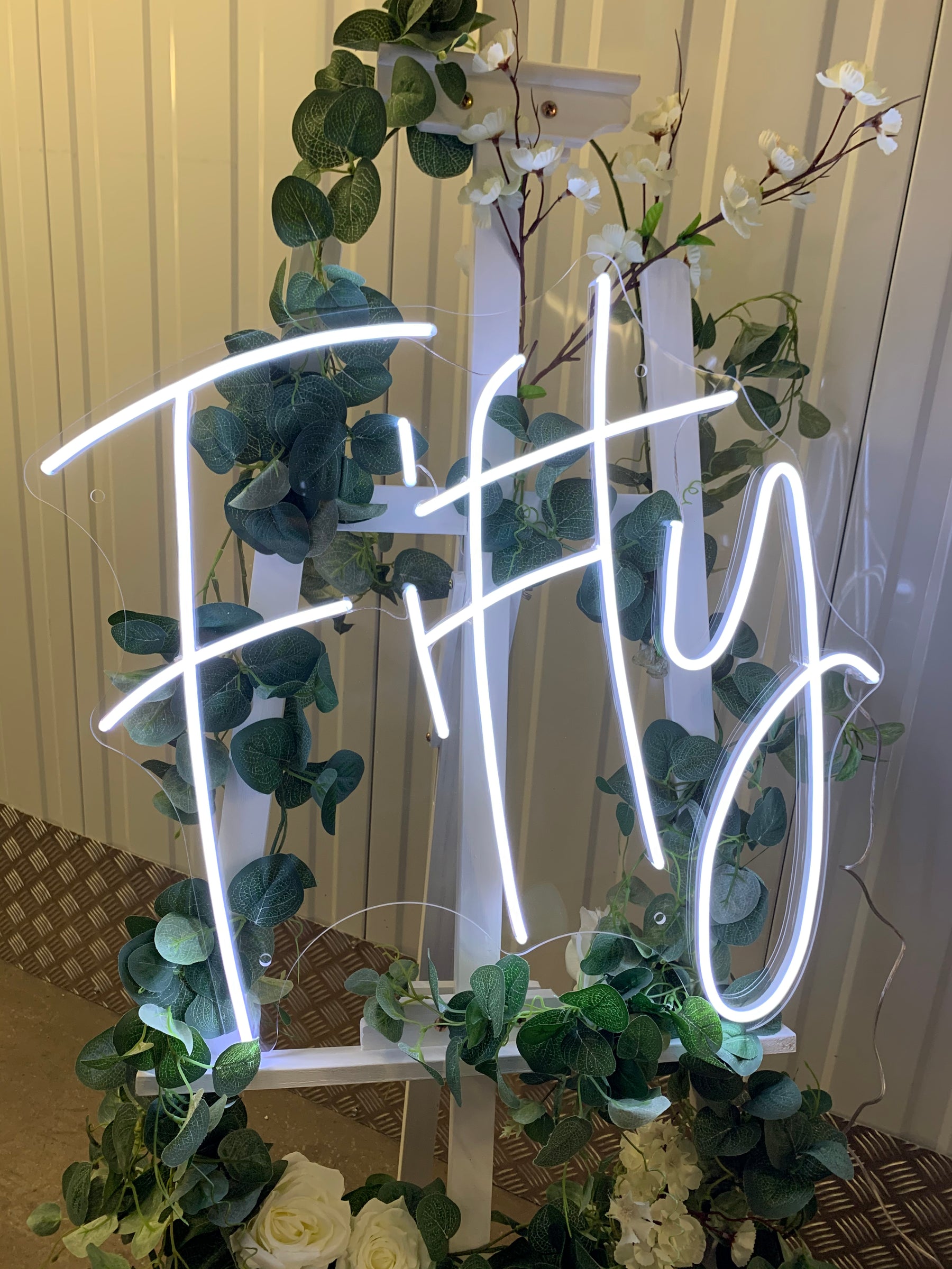 Fifty Neon Sign