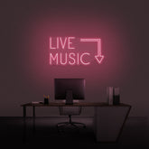 'Live Music' Neon Sign