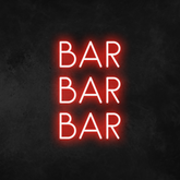 'Bar' Neon Sign (3 Lines)