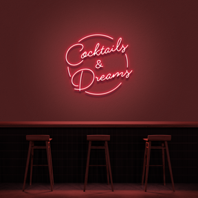 'Cocktails & Dreams' Neon Sign (Style 2)