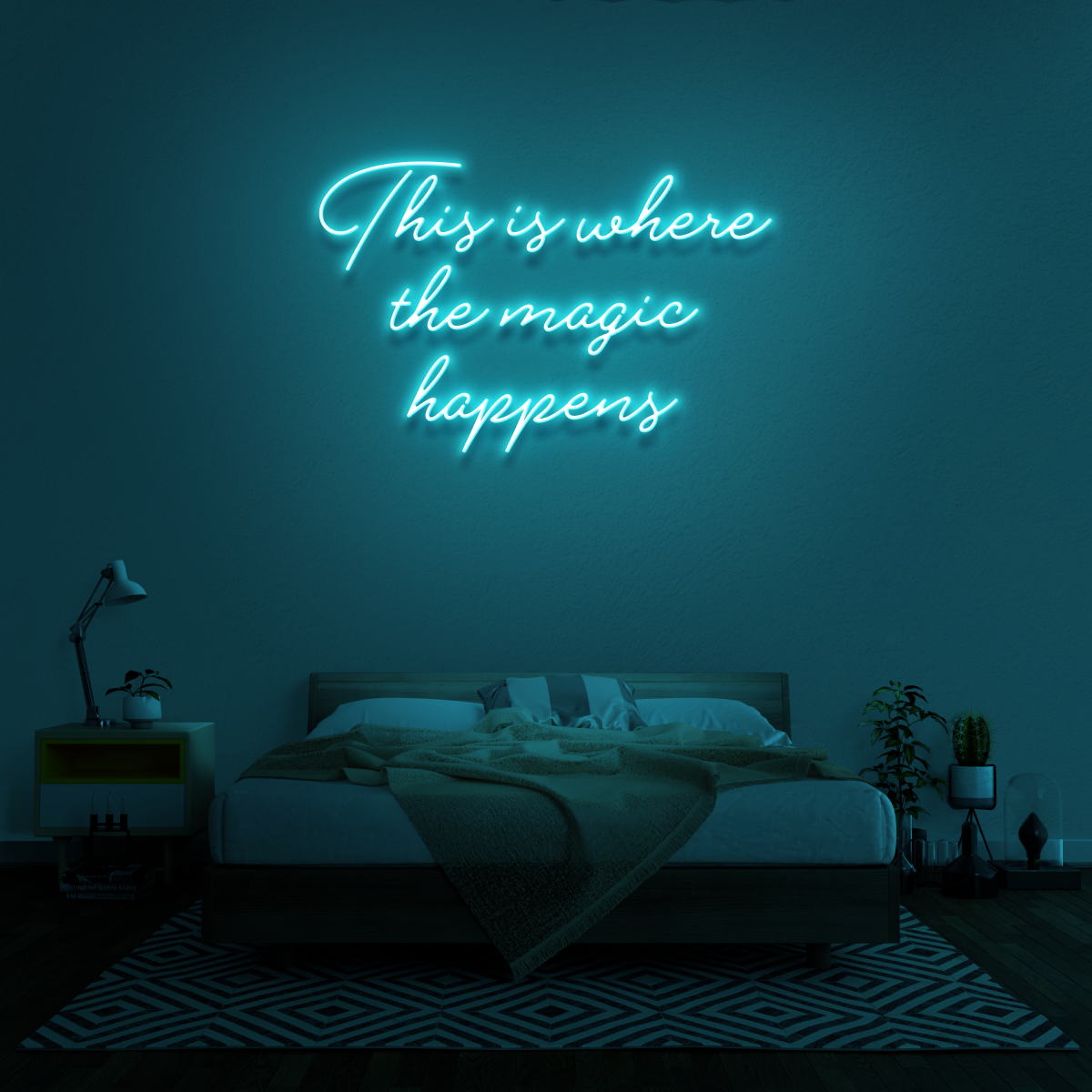 'This Is Where The Magic Happens' Neon Sign